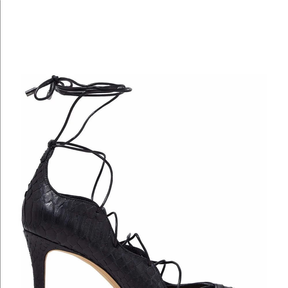 Alexandre Birman Donna Python Lace-Up High-Heel - image 2
